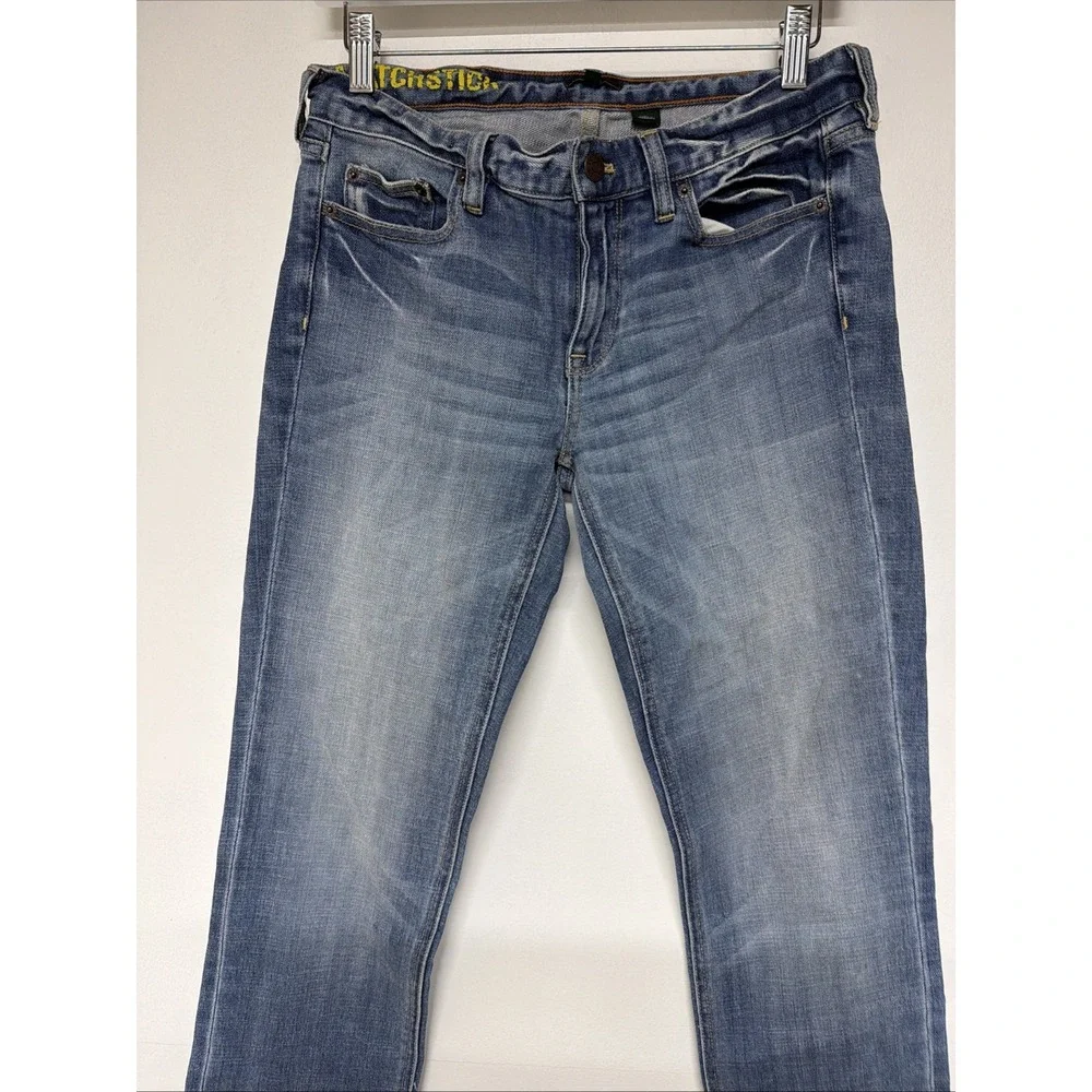 J. Crew Matchstick Skinny Jeans Womens 28 Low Rise Medium Wash Blue 32 Inseam